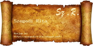 Szegedi Rita névjegykártya